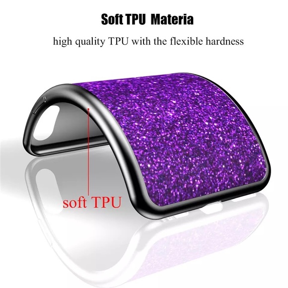 Iphone X purple glitter case - Picture 4 of 4